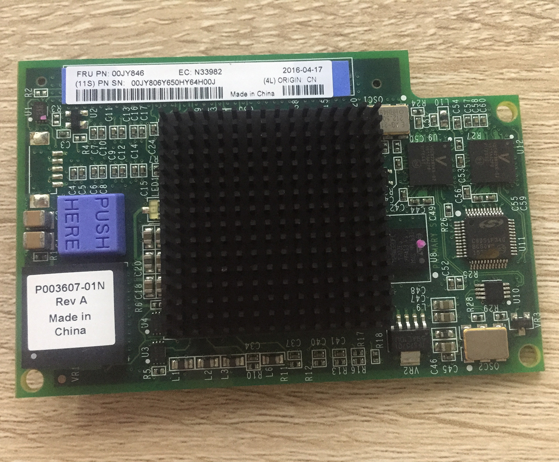 00JY846 00JY806 Lenovo Emulex 8Gb Fibre Channel expansion card