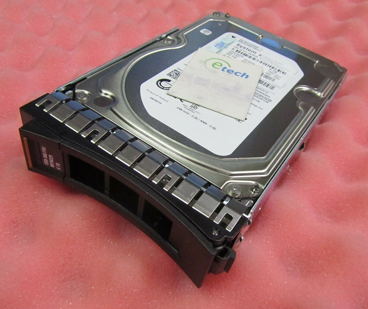 00FN228 00FN229- IBM 6TB 7.2K 12Gbps NL SAS 3.5" G2HS 512e HD, System x3650M4 M5
