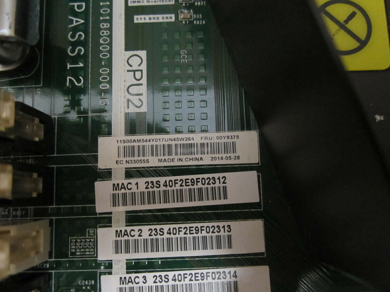 00Y8375 IBM x3550 M4 V2 MotherBoard System Main Board Dual LGA2011 CPU Sockets